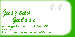 gusztav galosi business card